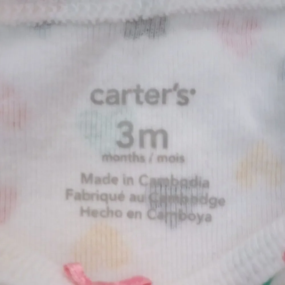 Carter's 2pc Overall Skirt/Bodysuit Outfit sz 3M Girls